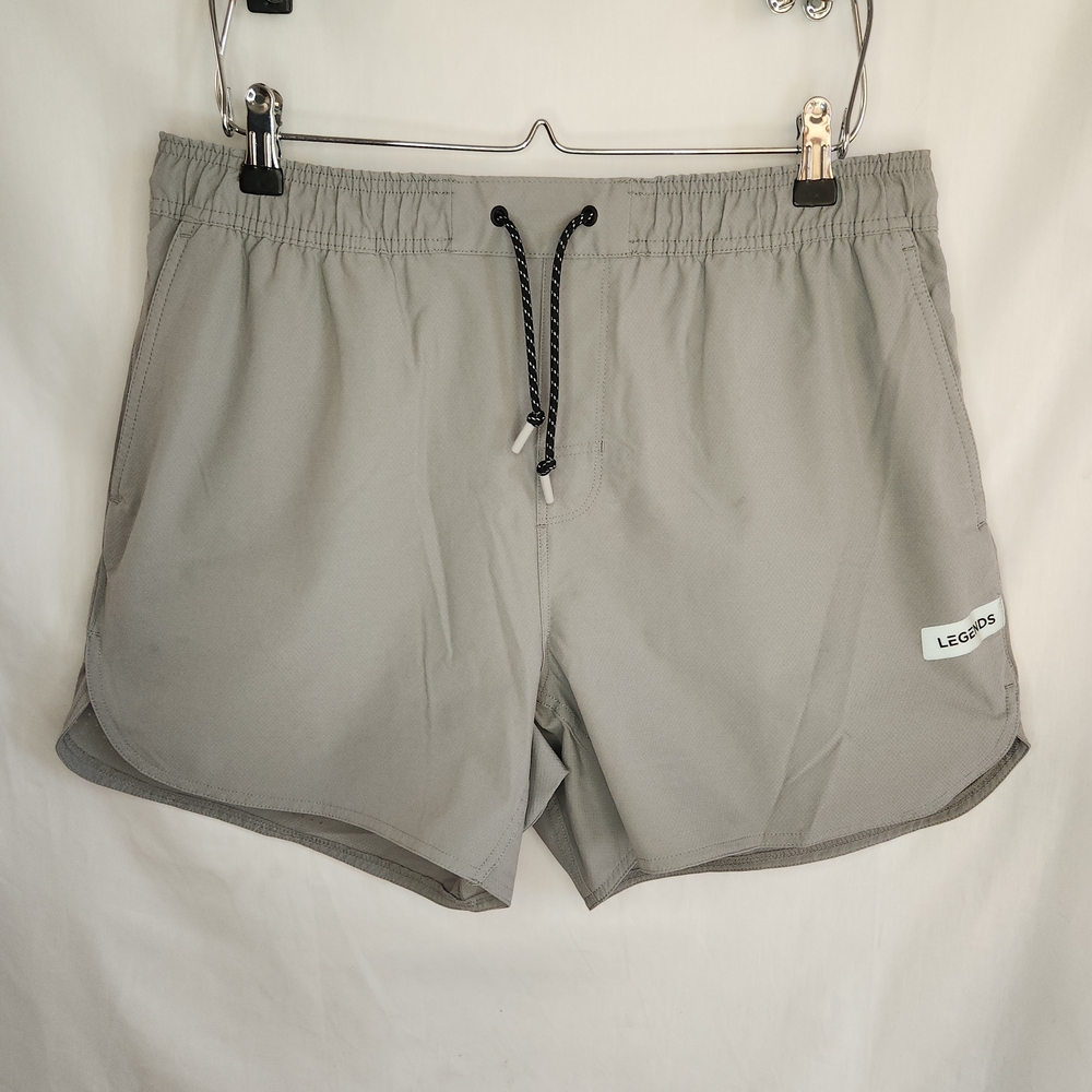 Legends Luka Lined 5" Inseam Grey Athletic Leg Day Shorts Moisture Wicking XL